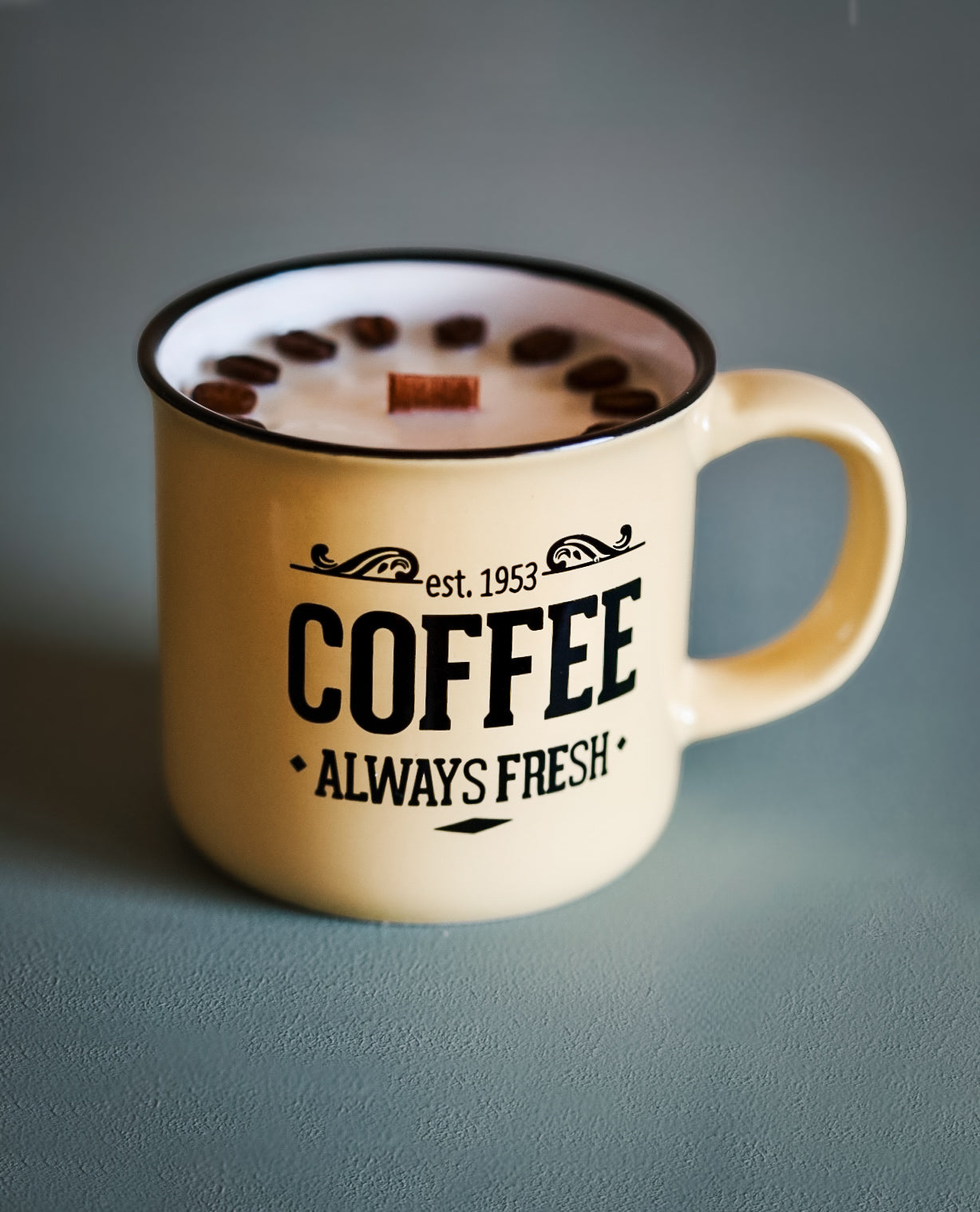 ❥ Velas aroma café en taza nueva