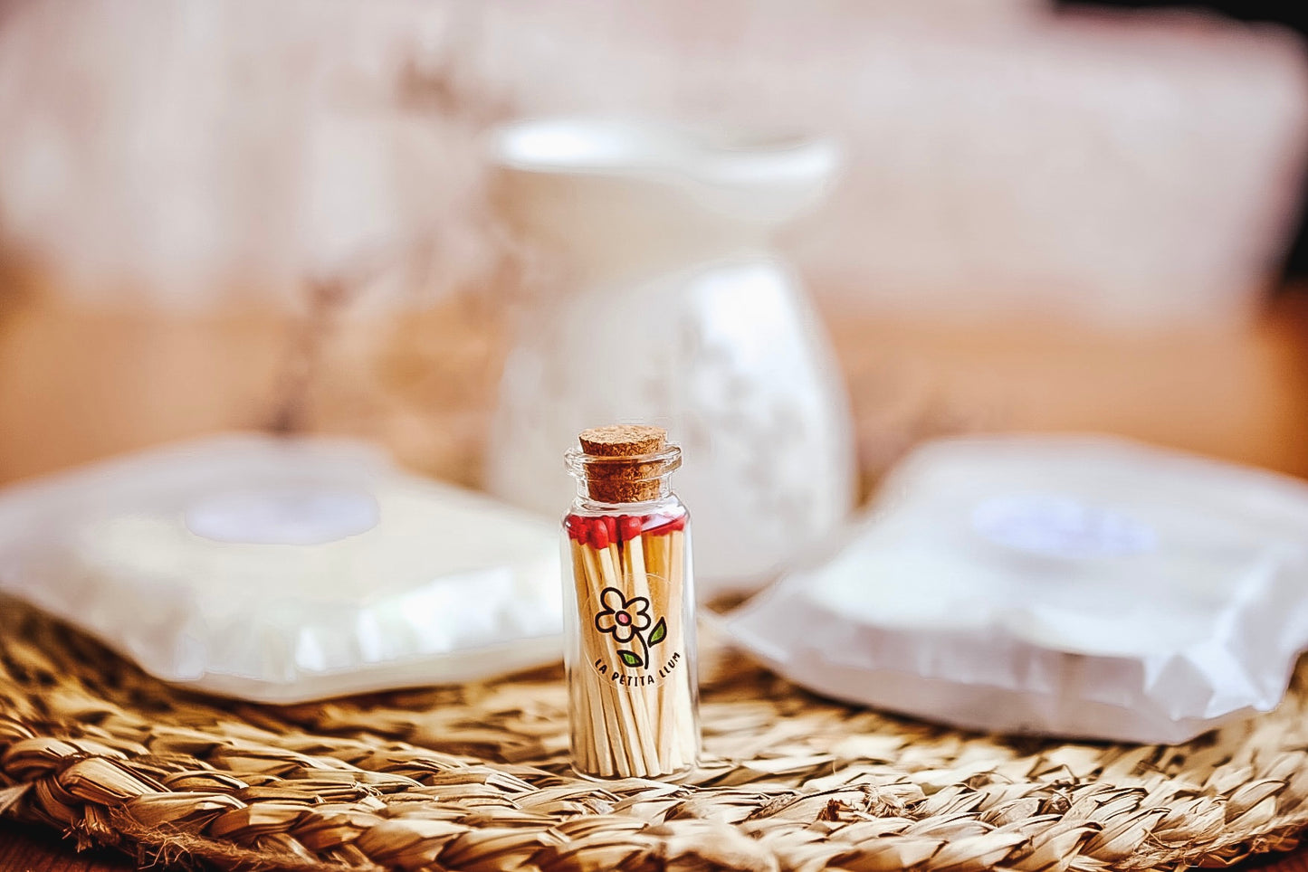 ❥ Pack (Quemador + melts + velas de té + cerillas)