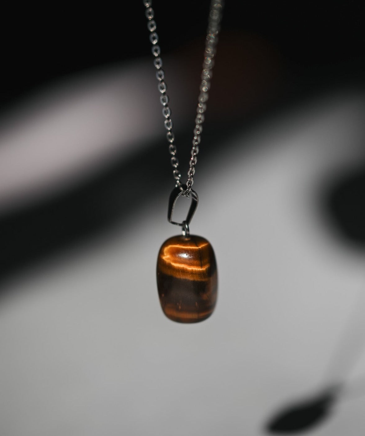❥ Colgante cristal Ojo de tigre (Confianza, protección, concentración)