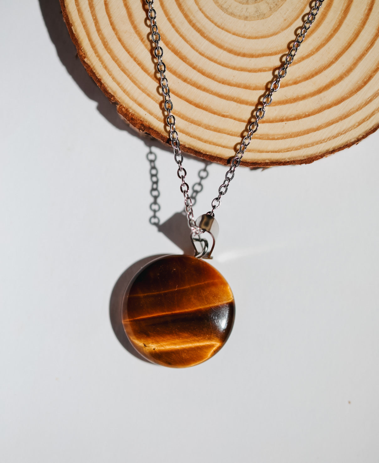 ❥ Colgante cristal Ojo de tigre / (Energía, protección, concentración)