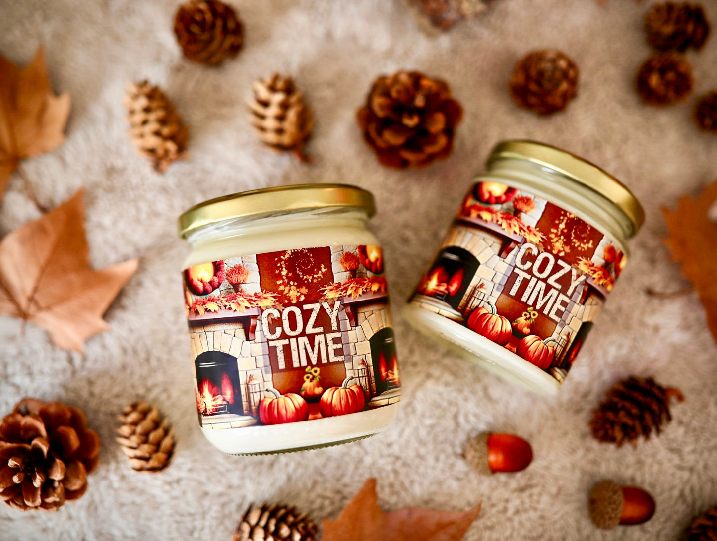 ❥ Vela "Cozy time" - Nuevo aroma a toffee caramel 🍂