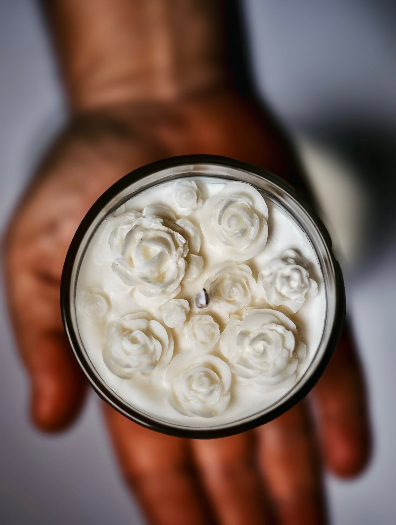 ❥ Vela en vaso con decoración de rosas ( ¡¡PRECIO LIQUIDACIÓN!! )