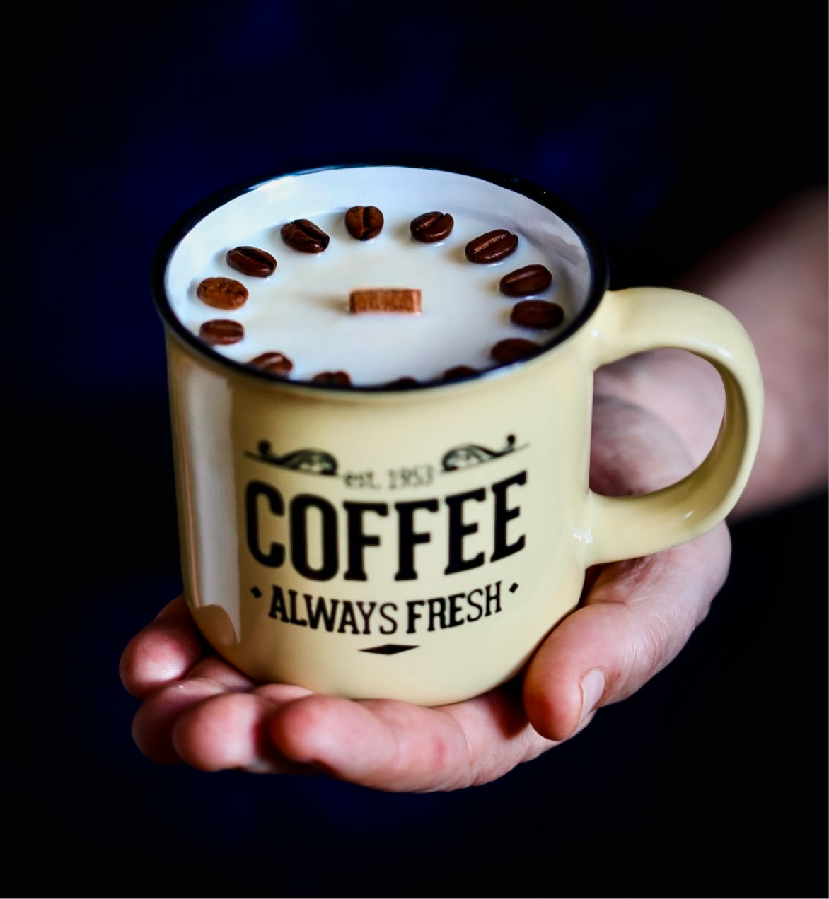 ❥ Velas aroma café en taza nueva