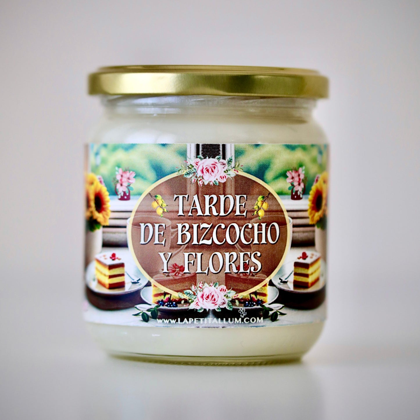 ❥ Vela "Tarde de bizcocho y flores"🧁