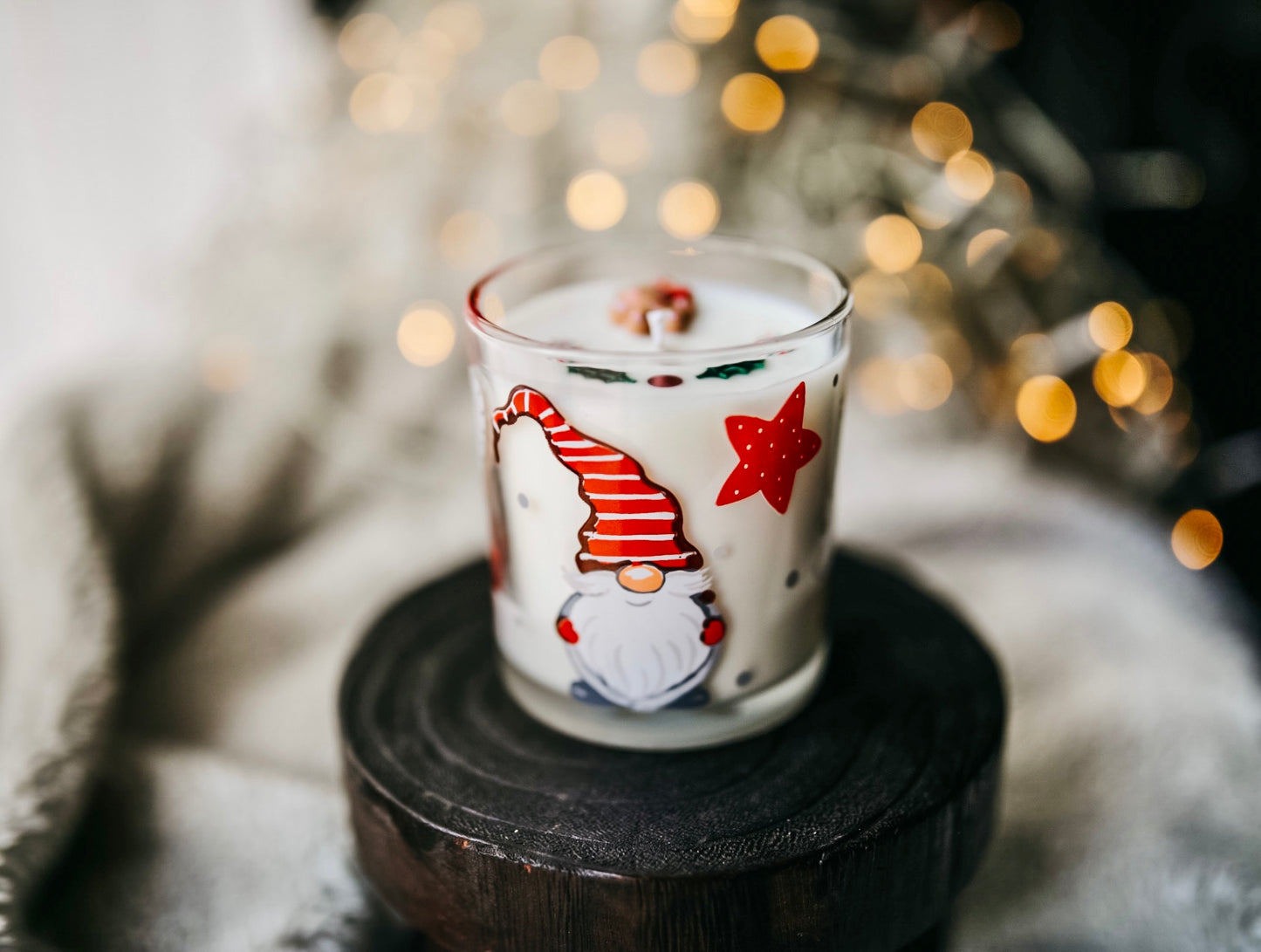 Bougie en verre de Noël🎄