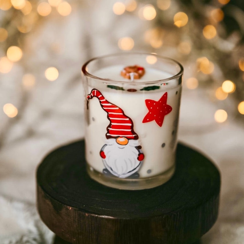 Bougie en verre de Noël🎄