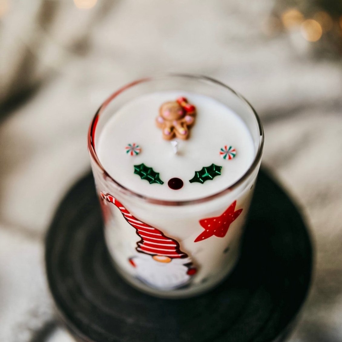 Bougie en verre de Noël🎄
