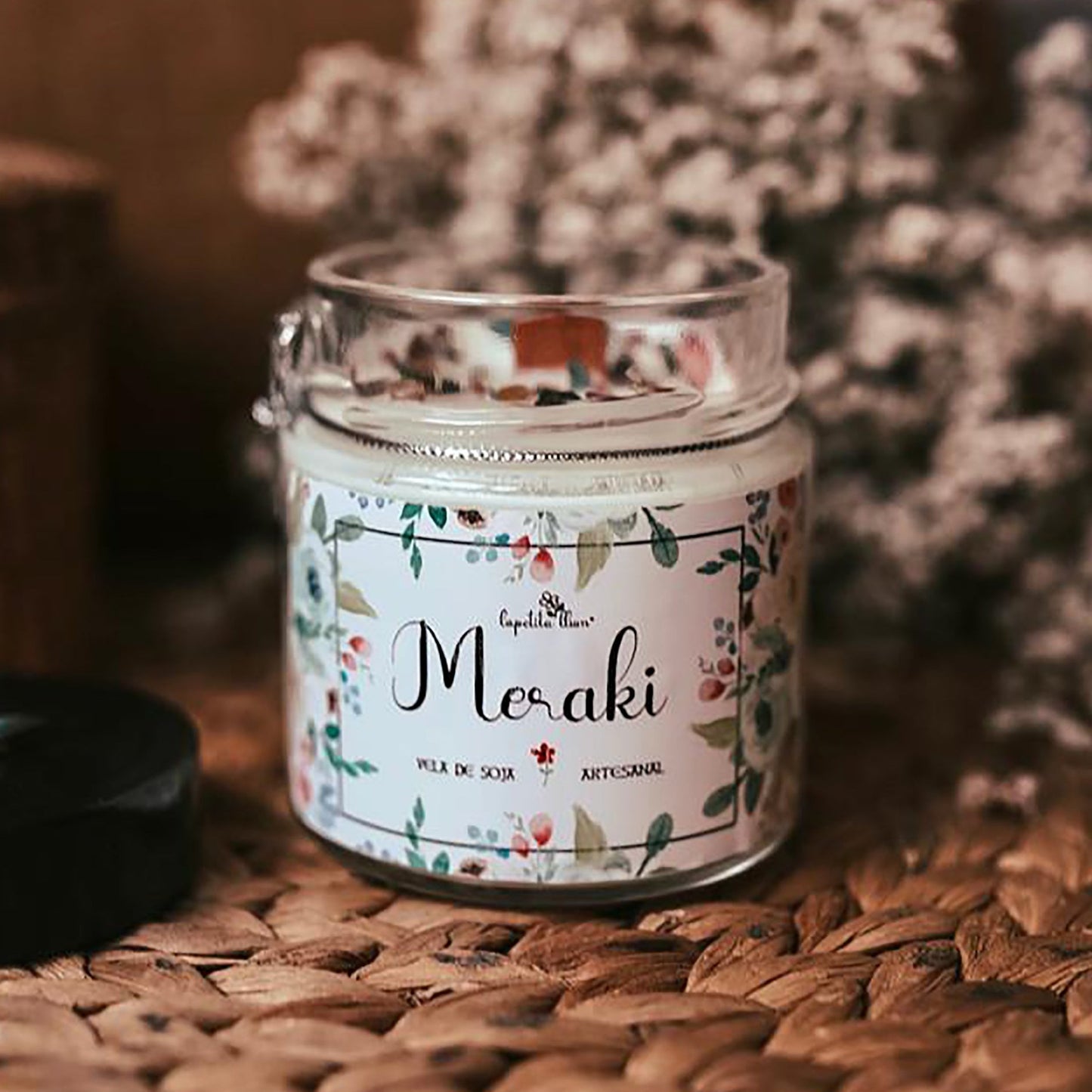 ❥ Vela "Meraki", con corazón de aventurina 💚