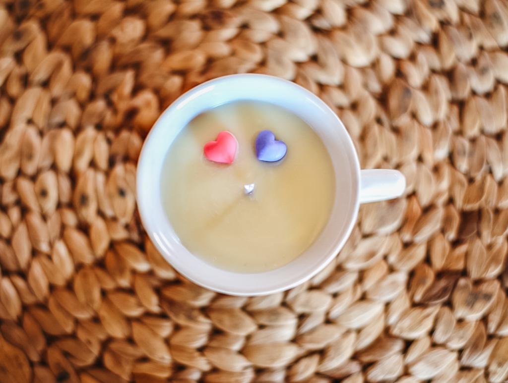 ❥ Vela en taza floral 🌼 🌸