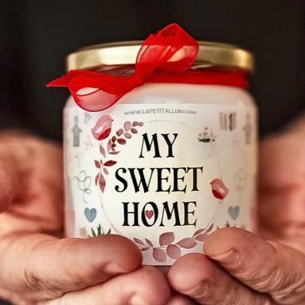 ❥ Vela de soja, “My sweet home” 🏠