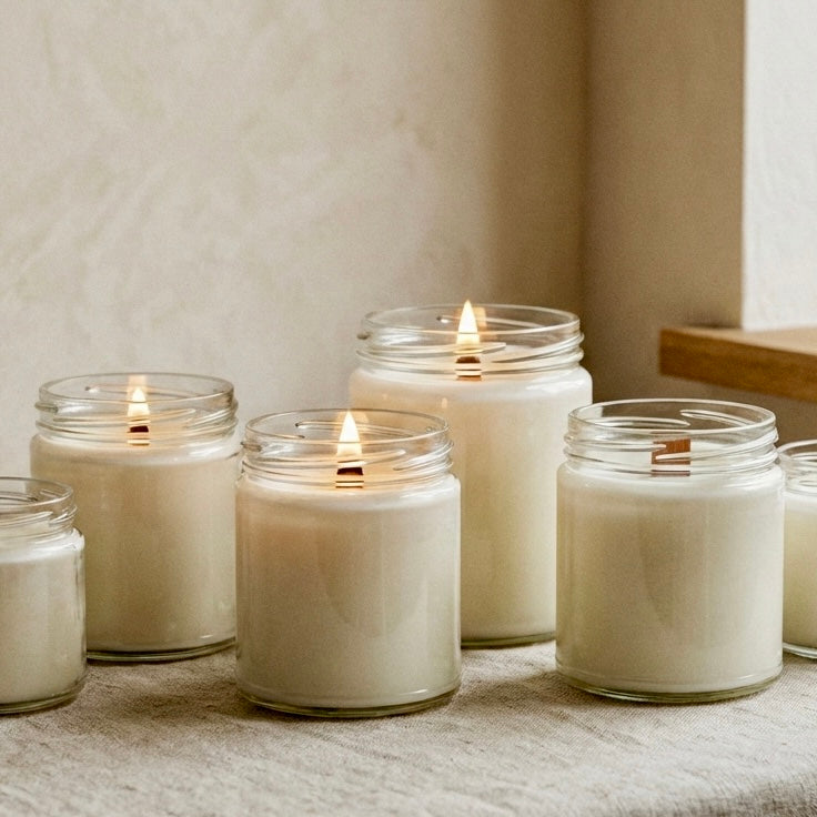 Velas en frasco ("50ml, 370ml y latita 65ml)