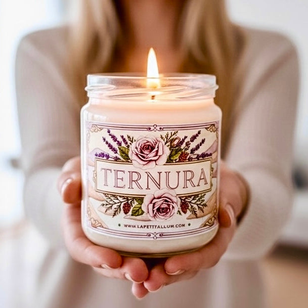 ❥ Vela "Ternura" 💕 (Aroma floral, base lavanda)