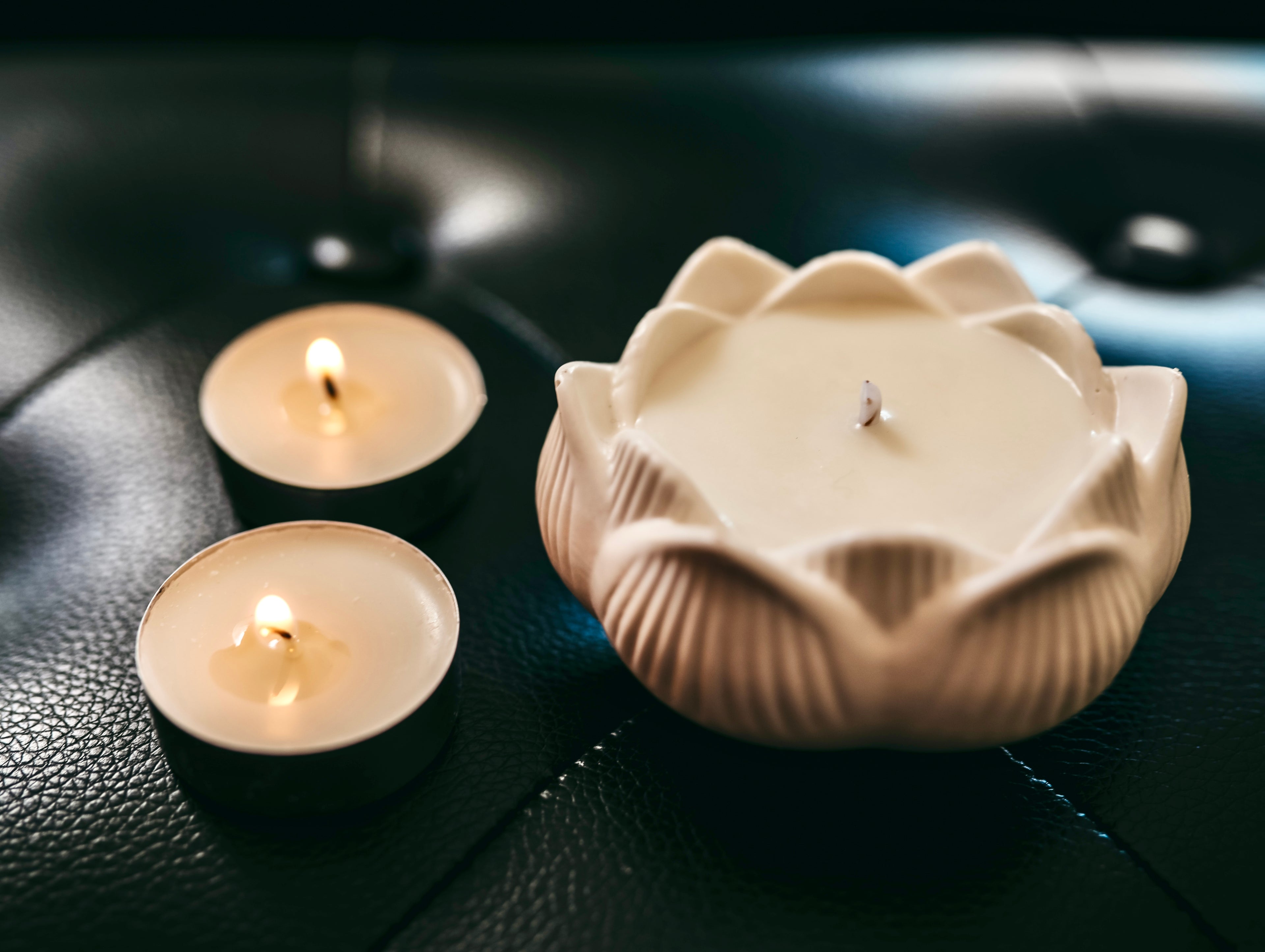 ❥ Vela "HANA" (flor de loto)  🪷