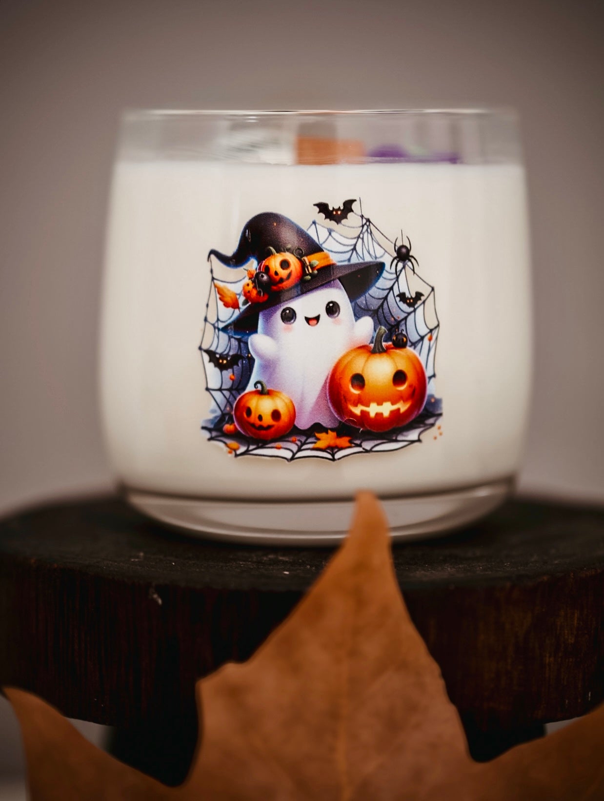 ❥ Vela en vaso Halloween 👻💀 (Aroma pastel de manzana)