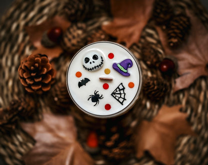 ❥ Vela en vaso Halloween 👻💀 (Aroma pastel de manzana)