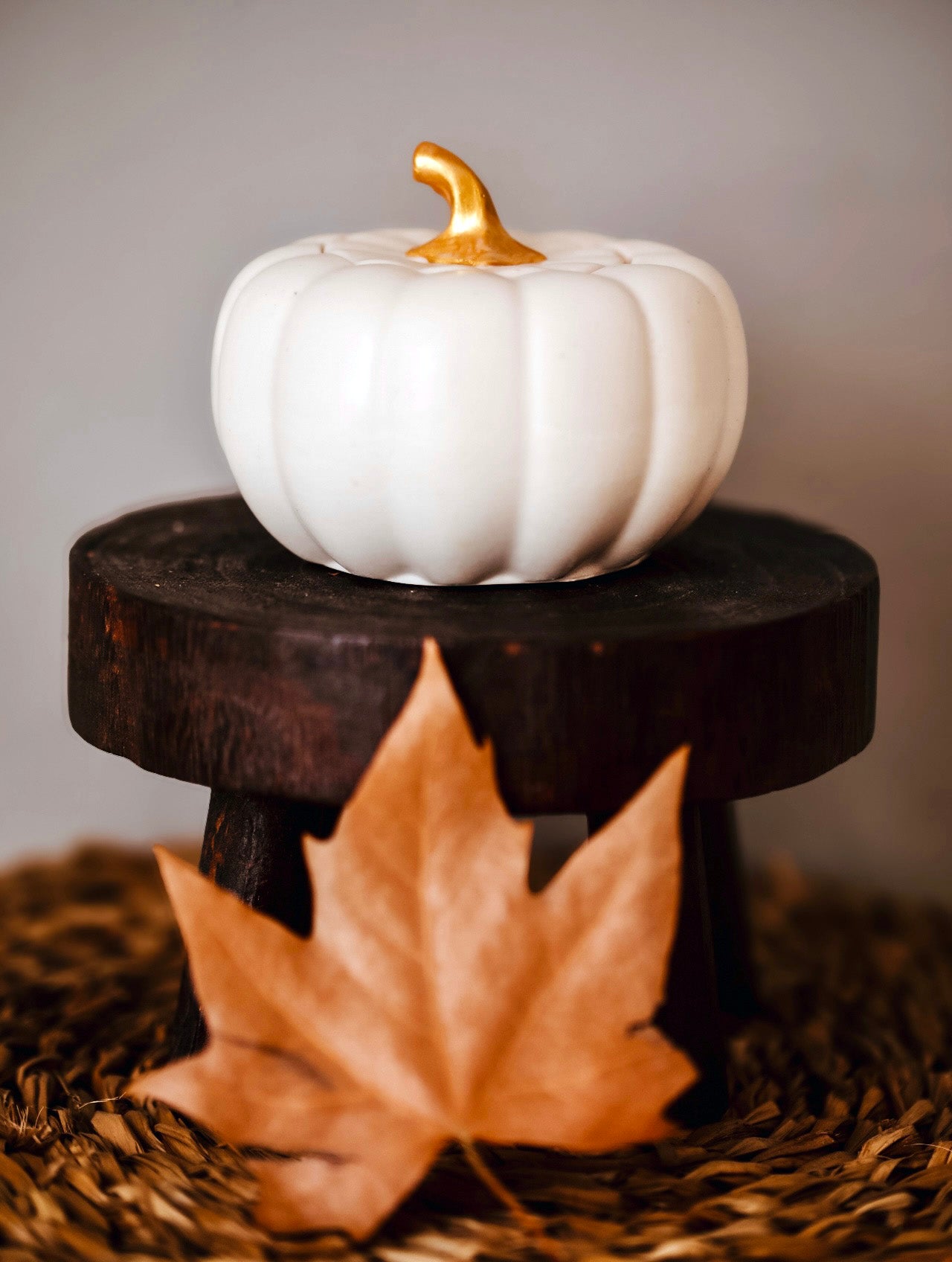 ❥ Vela en envase artesanal de calabaza 🎃