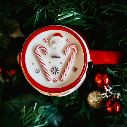 ❥ Vela en taza Papa Noel 🎅 (Resto stock)