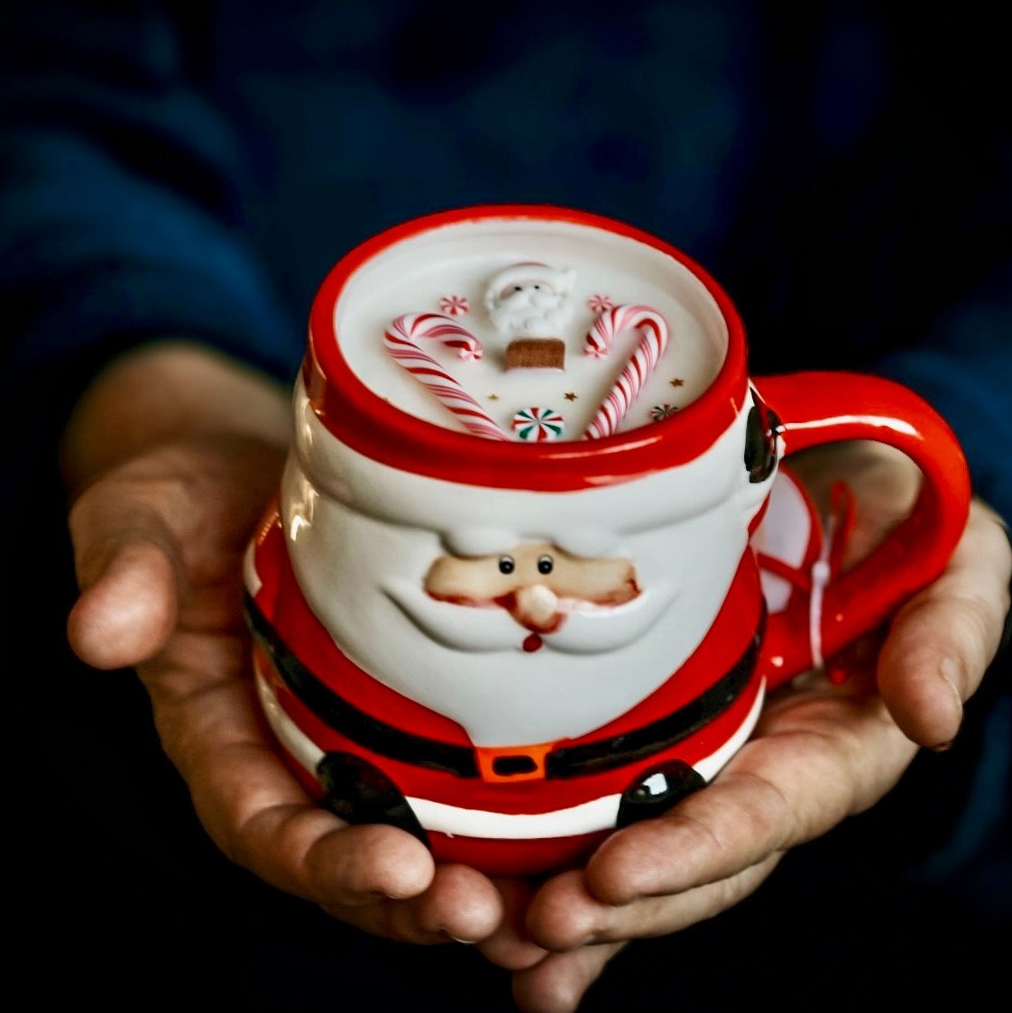 ❥ Vela en taza Papa Noel 🎅 (Resto stock)