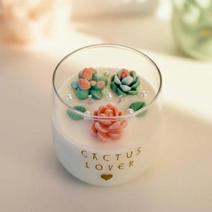 Vela en vaso "CACTUS LOVER" (Novedad!!!)