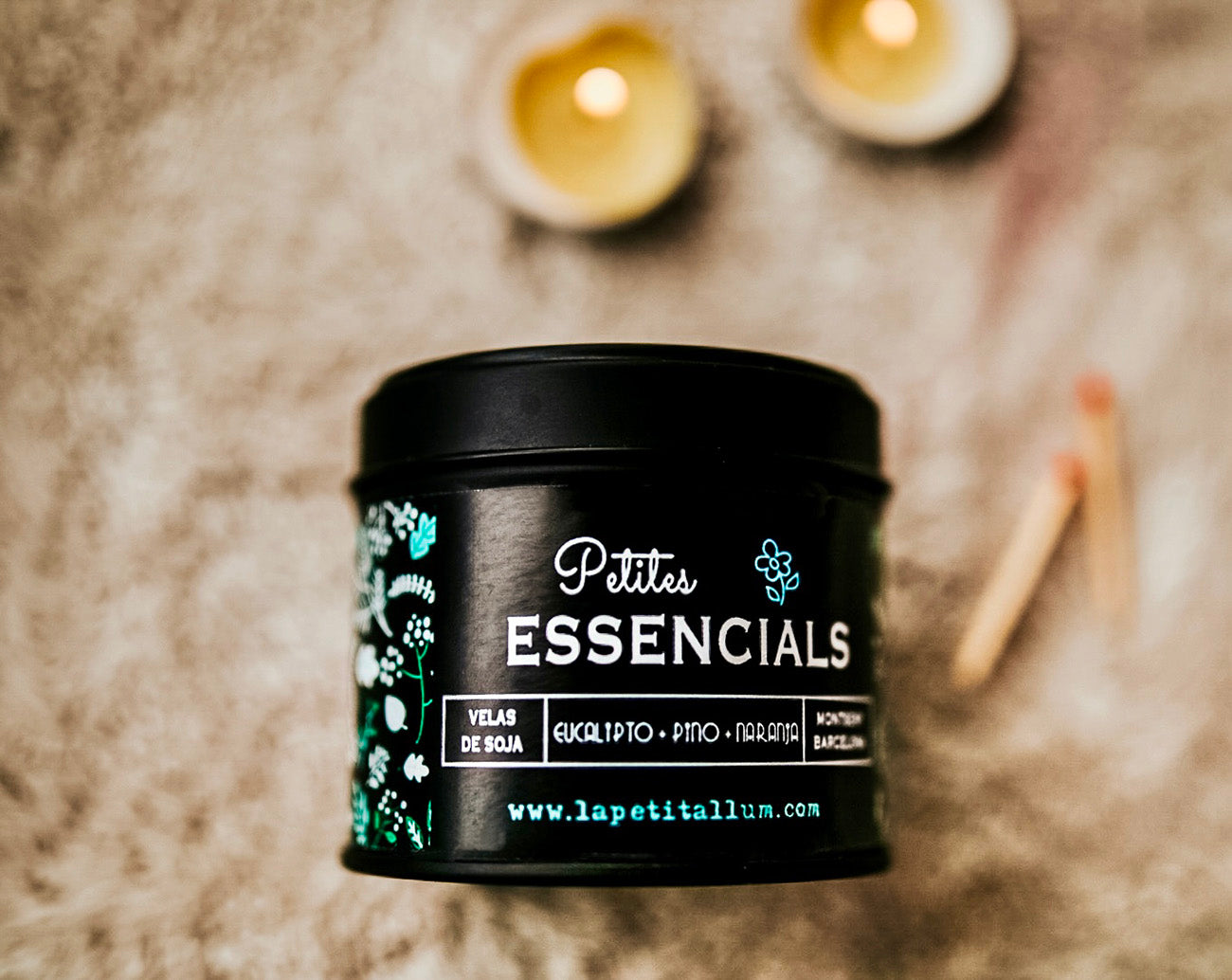 ❥ Petites essencials. Vela base eucalipto y naranja 🌱 (con aceites esenciales de grado terapéutico)