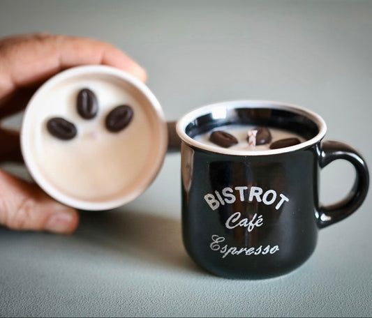 ❥ Velas café en mini-tazas