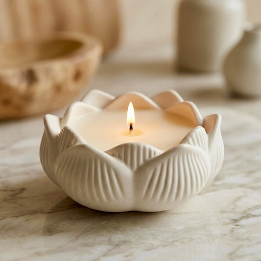❥ Vela "HANA" (flor de loto)  🪷