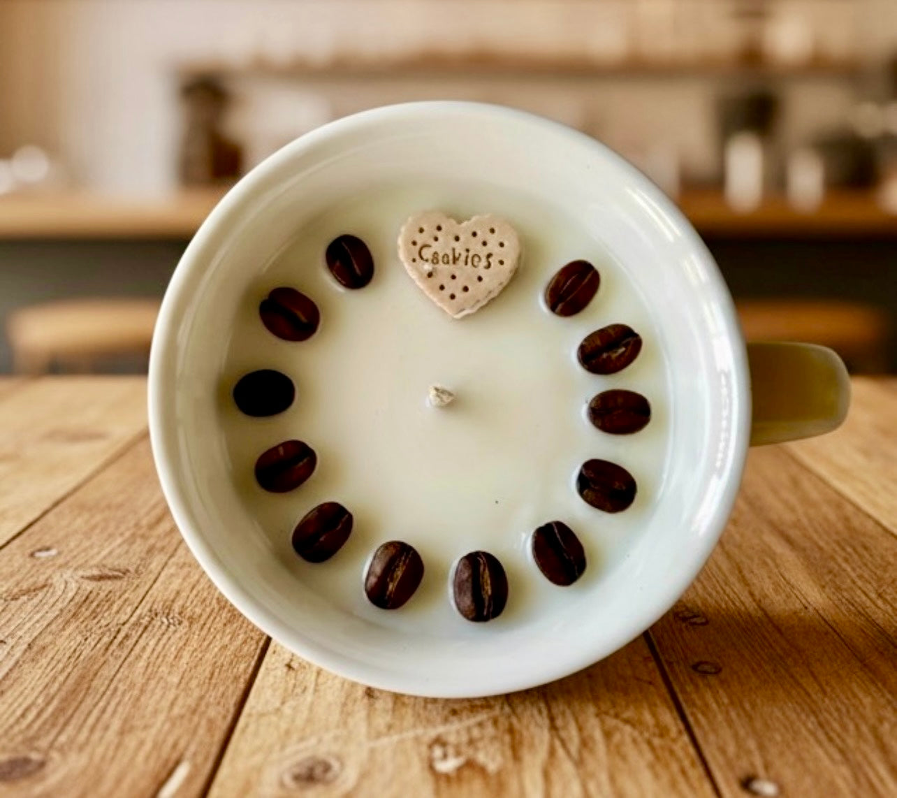 ❥ Vela de soja en taza - Aroma café