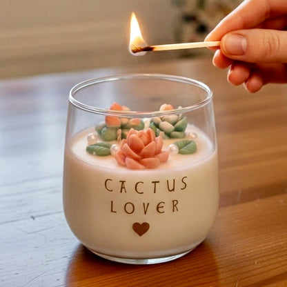 Vela en vaso "CACTUS LOVER" (Novedad!!!)