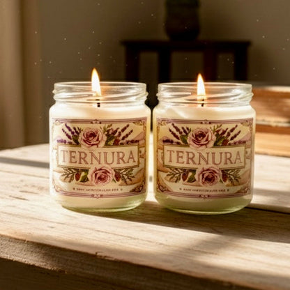 ❥ Vela "Ternura" 💕 (Aroma floral, base lavanda)