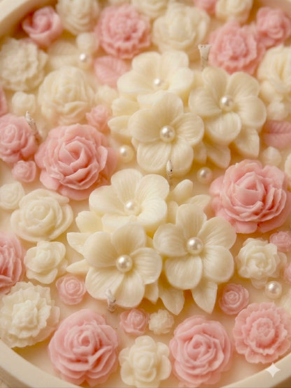 ❥ Vela GRETA ✨Jardín floral (tamaño XL)