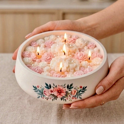 ❥ Vela GRETA ✨Jardín floral (tamaño XL)