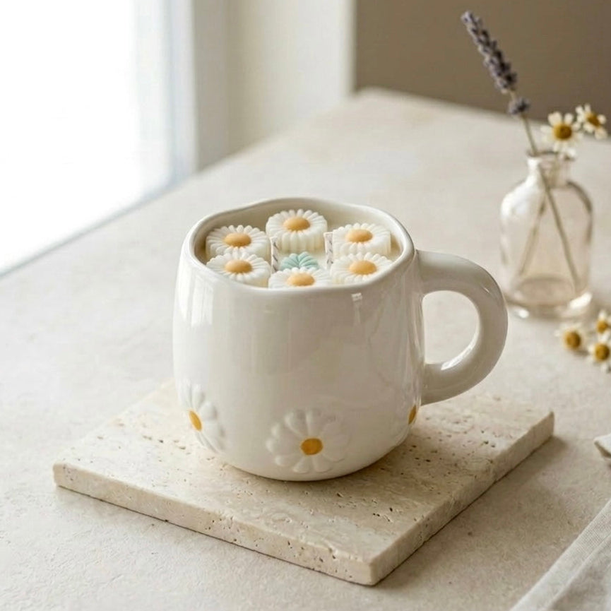 ❥  RESTOCK - Vela en taza floral | Edición limitada