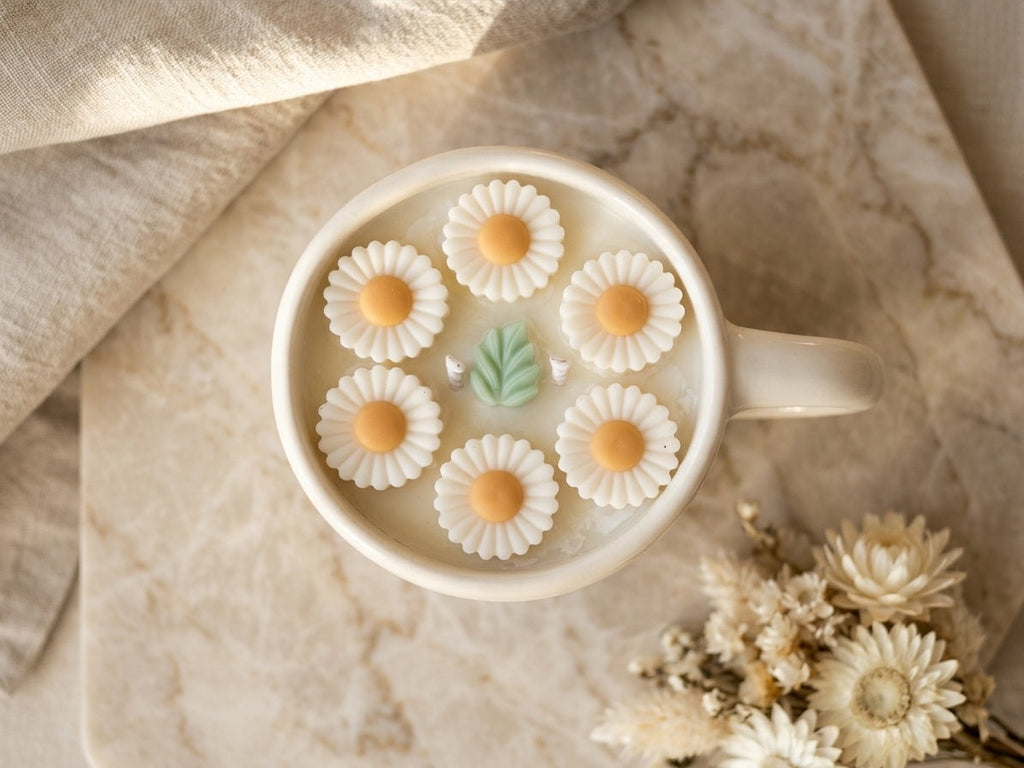❥  RESTOCK - Vela en taza floral | Edición limitada