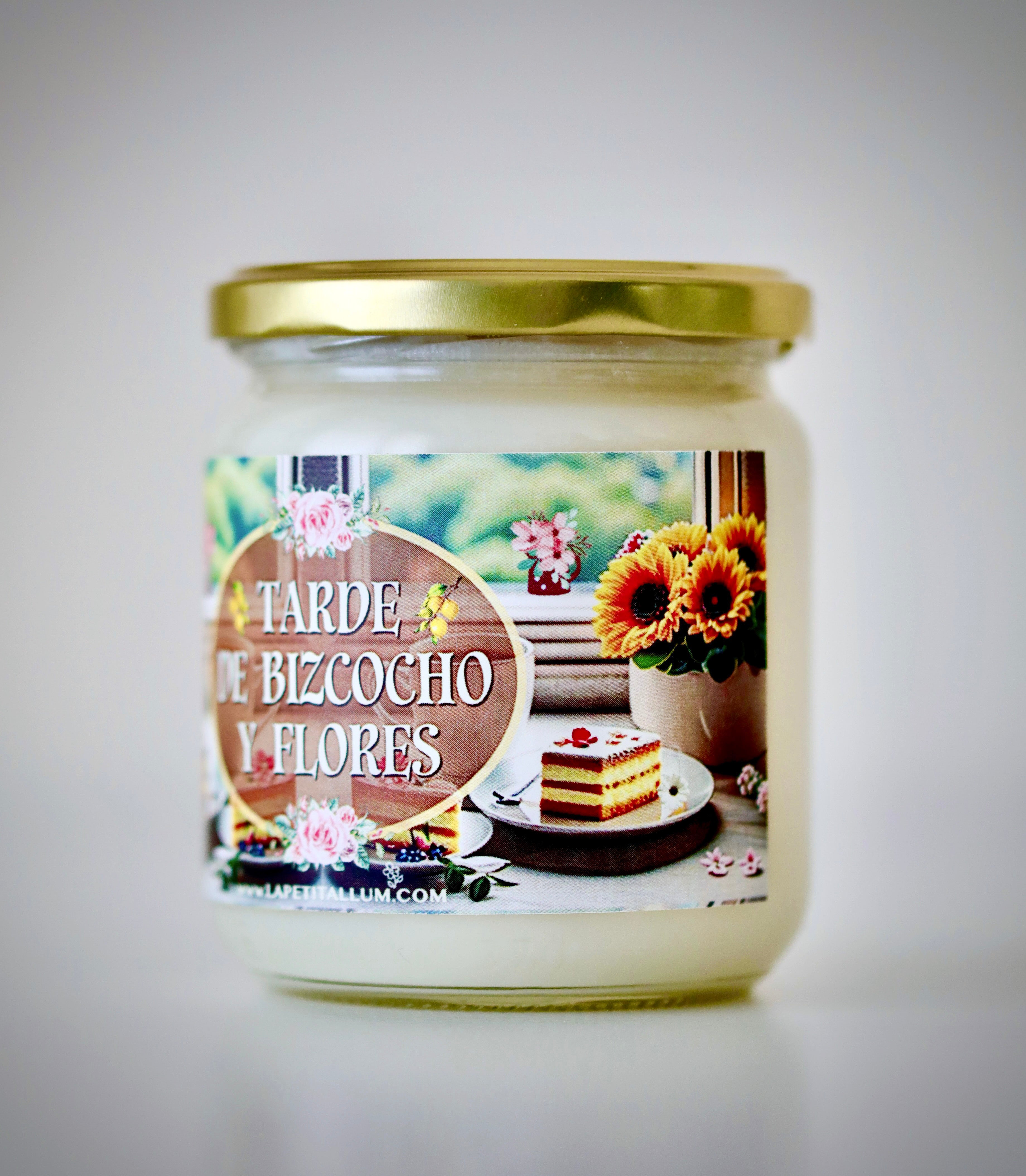 ❥ Vela "Tarde de bizcocho y flores"🧁