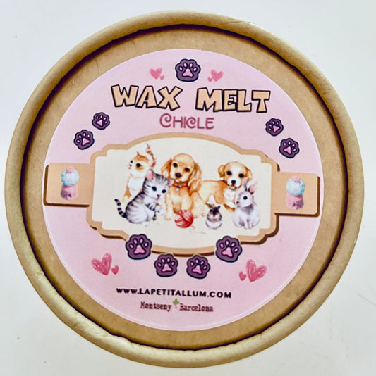 🐾  Melts en forma de huella, aroma chicle + vela de té