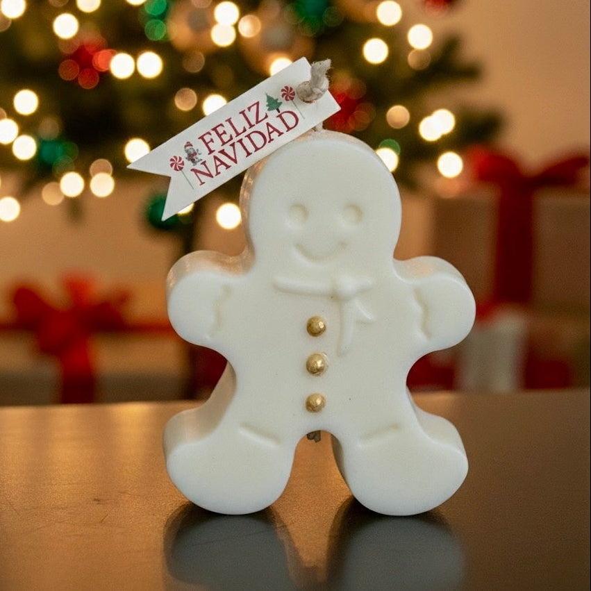 ❥ Vela hombrecito de jengibre (Ideal para regalo amigo invisible!) 🎁