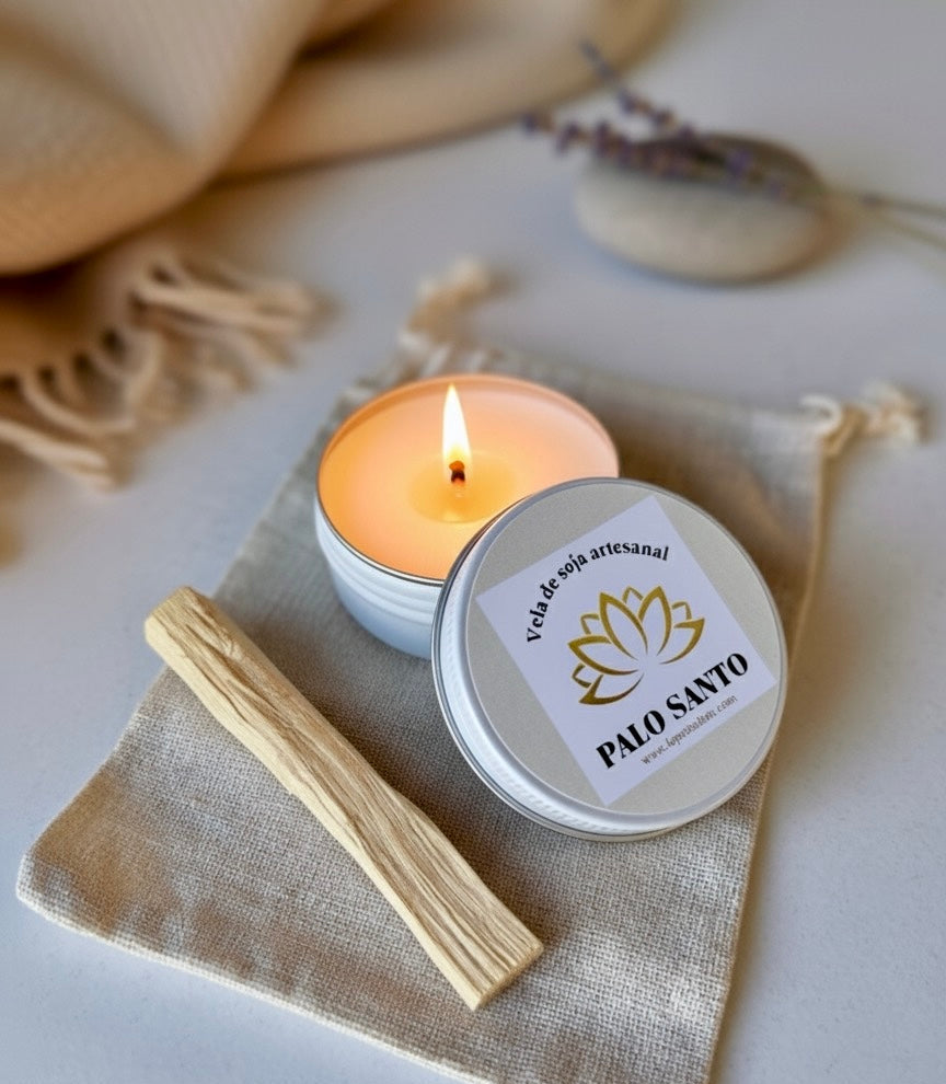 ❥ Vela Palo Santo en latita