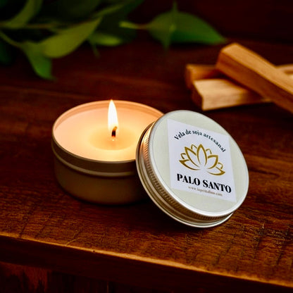 ❥ Vela Palo Santo en latita