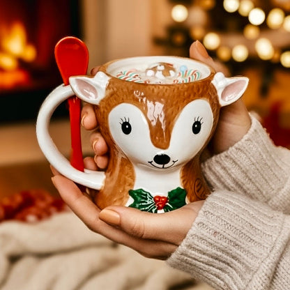 ❥ Vela en taza-reno, aroma a Pudding navideño - EDICIÓN LIMITADA -