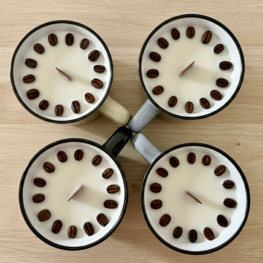 ❥ Vela café en taza (Apta para microondas y lavavajillas) ☕️