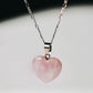 Pendentif coeur quartz rose 🩷