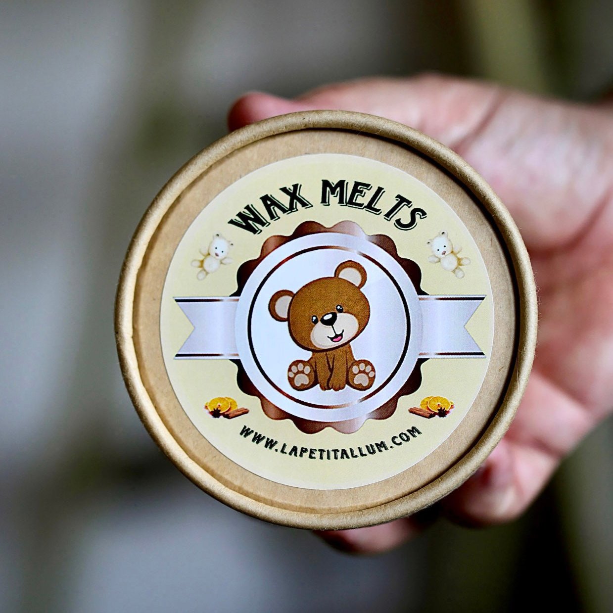 🐻 Melts mini-ositos, aroma canela y naranja + vela de té