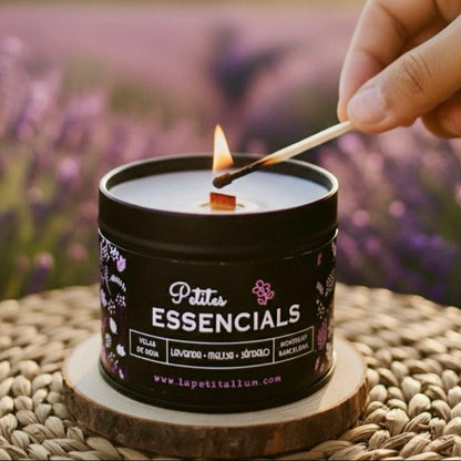 ❥ Vela relajación, base lavanda y Melisa 🌱 (con aceites esenciales de grado terapéutico)