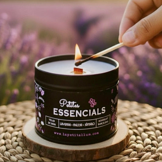 ❥ Vela relajación, base lavanda y Melisa 🌱 (con aceites esenciales de grado terapéutico)