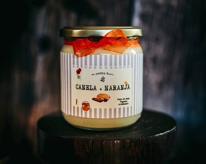 ❥ Vela aroma "Canela y Naranja"